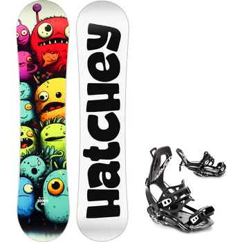 Snowboard Dětský Snowboard komplet Hatchey Loony + vázání RAVEN Fastec FT360 Black Velikost: 105 cm, Velikost vázání: XL