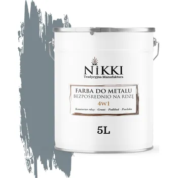 barva na kov Barva antikorozní barva na kov NIKKI 5 l ŠEDÁ VEVERKA RAL7000 satén