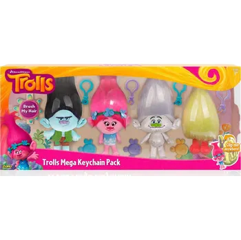 plyšák Mega Sada Trollové 4 plyšové klíčenky 22 cm Trollové TRL6203