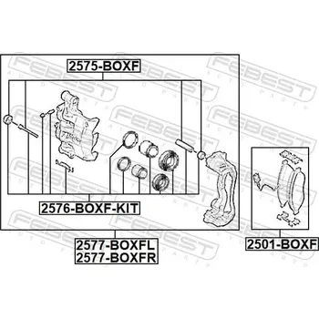 Brzdový třmen Brzdový třmen Febest 2577-BOXFL