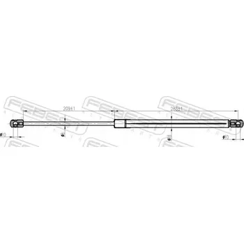 Kapota Plynová vzpěra, kapota motoru Febest 27117-002
