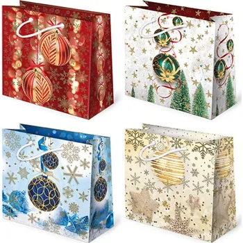 Dárková taška Paw S.C. Vánoční papírová taška T-6L sestava 40 ,balení 10 ks 589998