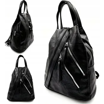 Městský batoh Dámský Batoh černý z eko kůže Marco Contti elegantní městský