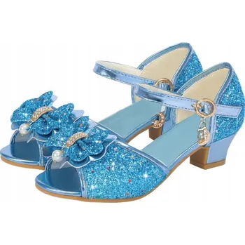 Chlapecké sandály BLÝSKAVÉ STŘEVÍČKY SANDÁLKY BOTIČKY PRO DÍVKU 20CM vel.32 MODRÉ