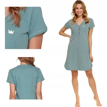 Dámská noční košile Noční košile Doctor Nap 9505 s krátkým rukávem nad kolena, velikost L