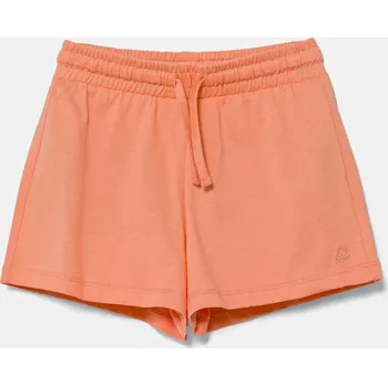 Chlapecké kraťasy Dětské bavlněné šortky United Colors of Benetton 3BL0G901T.P.Seasonal oranžová 20X, vel. 90