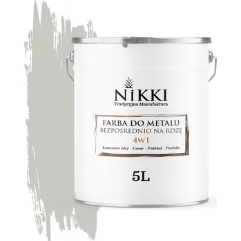 barva na kov Antikorozní akrylátová Barva na kov NIKKI 5 l BÍLÁ PAPYRUS RAL9018 satén