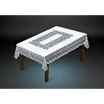 Stolování Žakárový ubrus ISOLDA více rozměrů šedá MyBestHome Rozměr: 220x140 cm