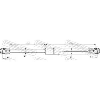 Dveře karosérie Plynová vzpěra, víko zavazadlového prostoru Febest 05117-006