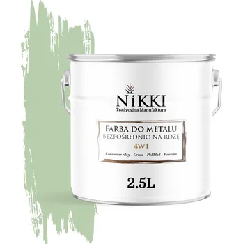 barva na kov Barva antikorozní barva na kov NIKKI 2,5 l ZELENÁ PASTELOVÁ RAL 6019 matná