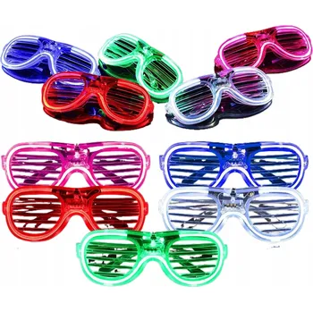 Party dekorace 10 ks LED Svítící Brýle Vícebarevné – Párty Halloween Vánoce