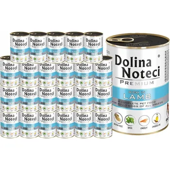 Krmivo pro psa Vlhké krmivo pro psy Dolina Noteci Premium bohaté na jehněčí 24 x 400 g
