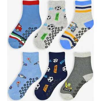 Dámské ponožky BAVLNĚNÉ PONOŽKY PONOŽKY S ABS MATERIÁLEM, BALENÍ 6 KUSŮ, NOVITI 27-30