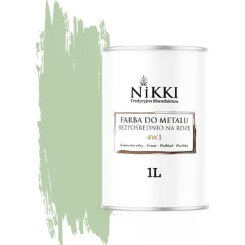 barva na kov Barva antikorozní barva na kov NIKKI 1 l ZELENÁ PASTELOVÁ RAL 6019 matná