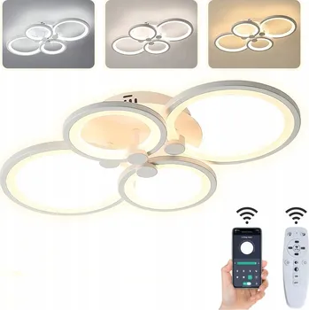STMÍVATELNÉ stropní svítidlo LED ZÁVĚSNÁ LAMPA BÍLÁ DÁLKOVÝ OVLADAČ MODERNÍ