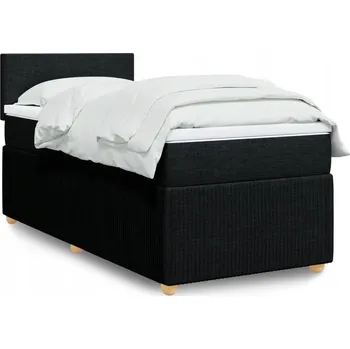 Ložnice Čalouněná jednolůžková postel VidaXL 80x200 cm černá