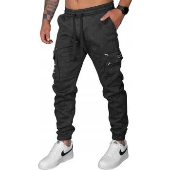 ZATEPLENÉ PÁNSKÉ TEPLÁKY SPODNÍ DÍL KAPSÁČE JOGGERY