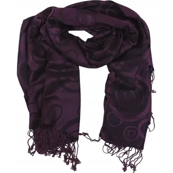 Šála Dámská kašmírová šála fialová 180 x 72 cm