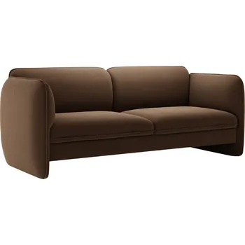 Pohovka Micadoni Hnědá sametová trojmístná pohovka Georgia 204 cm