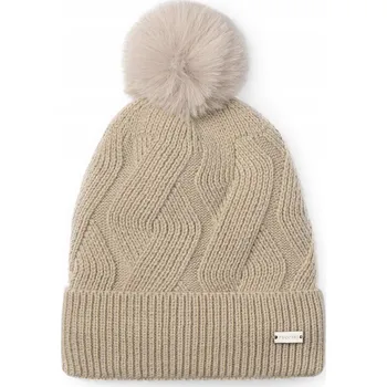 Podprsenka Dámská zimní Čepice s bambulkou a béžovým vzorem PUCCINI CZ2413-6A