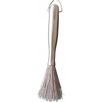 Kartáč na nádobí Kartáč na hrnce, těžký, s dlouhou rukojetí, kovový drhák, kuchyňský kartáč na čištění nádobí