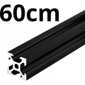 Obraz HLINÍKOVÝ PROFIL KONSTRUKČNÍ 20x20 V-SLOT 2020 60cm NA MÍRU černý