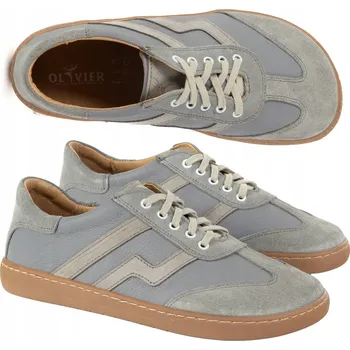 Dámské tenisky Dámské barefoot kožené boty Olivier Eliza šedé 39