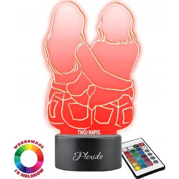 Lampička 3D LED Noční Lampa s gravírováním, valentýnský Dárek , LGBT