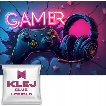 Fototapeta Fototapeta 3D Gamer Neon - Tapeta pro mladé hráče, 148x220 cm