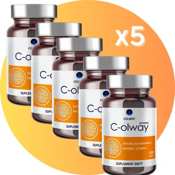 Colway Sada 5x Vitamín C-olway - 100% Přírodní Forma Vitamínu C