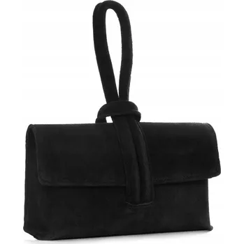 Kabelka Kabelka psaníčko Solome , přírodní semišová kůže, černá