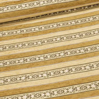 Potahová látka LITEX zámecký vzor v pruzích, béžová, š.140cm (látka v metráži)
