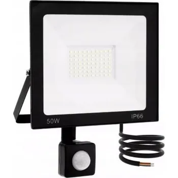 HALOGENOVÝ LED REFLEKTOR 50W LAMPA S POHYBOVÝM ČIDLEM VENKOVNÍ SLIM