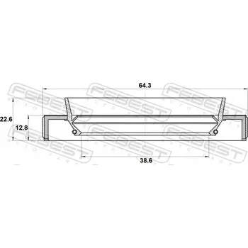 Poloosa kola Febest 95HBY-40641323R Těsnicí kroužek, hnací hřídel