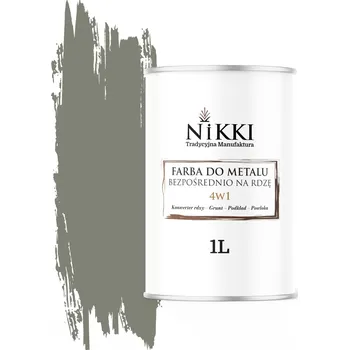 barva na kov Barva antikorozní barva na kov NIKKI 1 l CEMENTOVĚ ŠEDÁ RAL 7033 polomat