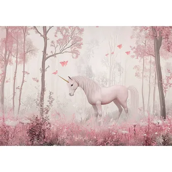 Fototapeta Fototapeta pro děti dívky les jednorožec tapeta vlies 400x280