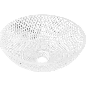 Umyvadlo Mexen Olza skleněné umyvadlo na desku 42 x 42 cm, transparentní - 24094200 Koupelnové umyvadla