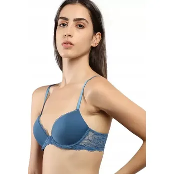 Podprsenka Calvin Klein vyztužená podprsenka modrá velikost 75E