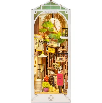 ostatní stavebnice RoboTime 3D skládačka Zarážka na knihy Miniatura domečku Slunečné městečko