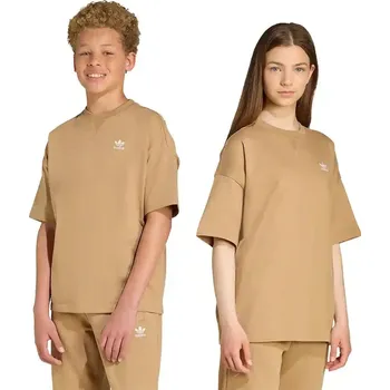 Chlapecké tričko Dětské bavlněné tričko adidas Originals béžová barva, JX2760 80X, vel. 146