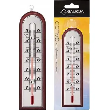 Domácí teploměr Pokojový teploměr CALDO 15 cm dřevěný tmavý k zavěšení