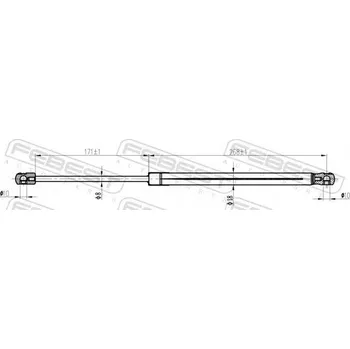 Kapota Plynová vzpěra, kapota motoru Febest 22117-008