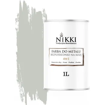 barva na kov Barva antikorozní barva na kov NIKKI 1 l BÍLÁ PAPYRUS RAL 9018 satén