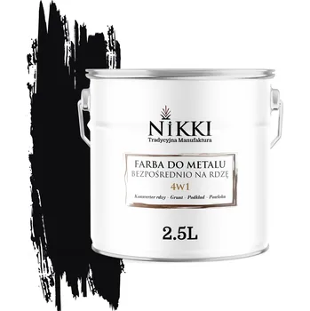 barva na kov Barva antikorozní barva na kov NIKKI 2,5 l ČERNÁ RAL 9005 matná