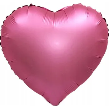 Balónek Fóliový balónek Srdce růžový saténový helium Valentýn Narozeniny Oslava 45 cm