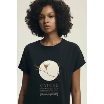 Dámské noční prádlo Noční košile Henderson Dairoku - bavlna Černá S