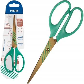 Milan NŮŽKY Kancelářské podlouhlé 17 cm Dětské ZELENÉ školní PĚKNÁ BARVA