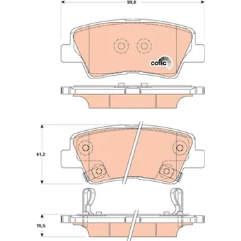 Brzdová destička Sada brzdových destiček, kotoučová brzda RAP BRAKES 58302G6A10