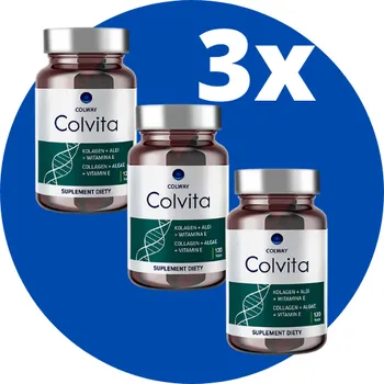 Colway Sada 3x COLVITA 120 Kapslí - Kolagenové Kapsle Mládí - Regenerace Kloubů, Svalů, Kůže, Cev