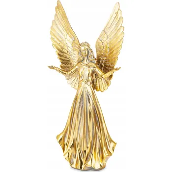 Vánoční dekorace Anděl Figurka Andílek Zlatý plast Figurka Dekorace Ozdoba Vánoce